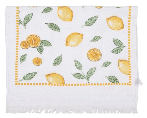 Guest Towel 40x66 Cm White Cotton Lemons - Collections - Clayre & Eef