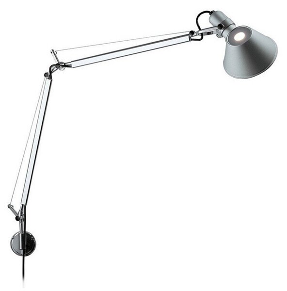 Nástenné Svietidlo Artemide, stmievateľné, Metalická, Pracovňa, Hliník, Dizajnový