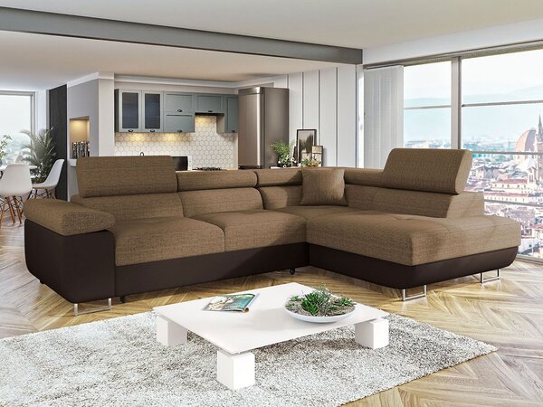 Mirjan24 Rohová rozkladacia pohovka Torezio, Dostupné poťahy: Soft 066 + Lux 03 ekokoža, Strana: pravá 5903211157462