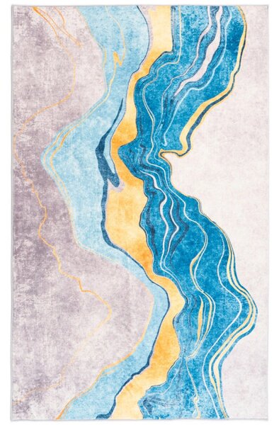 Protišmykový koberec NOVO mramor / zlatý