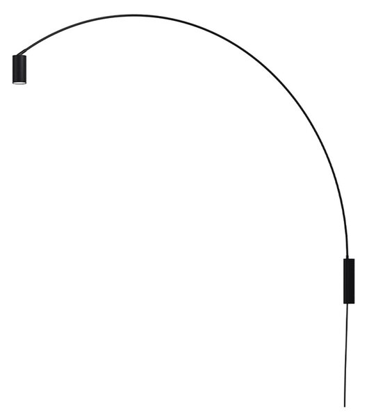 Nástenné Svietidlo Nemo Lighting, stmievateľné, Čierna, Obývacia izba, Hliník