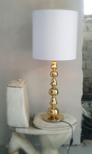 Stolové Lampa DESIGN BY US, Biela, Obývacia izba, Mosadz