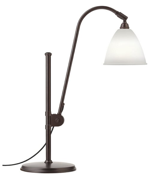 Stolová lampa Bestlite BL1, porcelán/čierna, Ø 16 cm