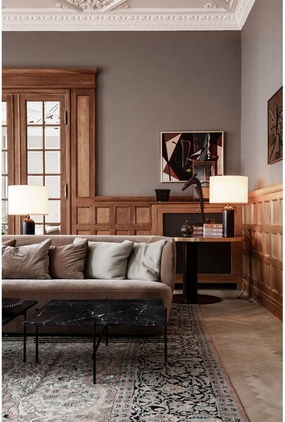Stolové Lampa GUBI, stmievateľné, Čierna, Obývacia izba, Mramor