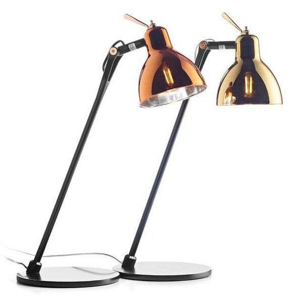 Luxy Glam T0 stolová lampa, čierna/zlatá, 52 cm