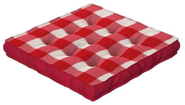 Sedák Kamil s úchytom farba produktu červená látka vzorované