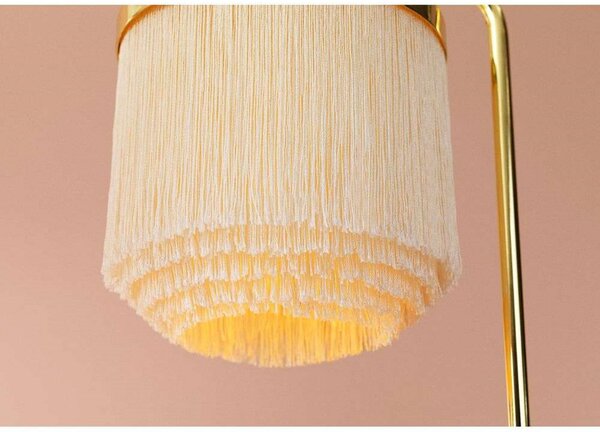 Stolové Lampa Warm Nordic, Fringe, Béžová, Obývacia izba, Kov, Vintage