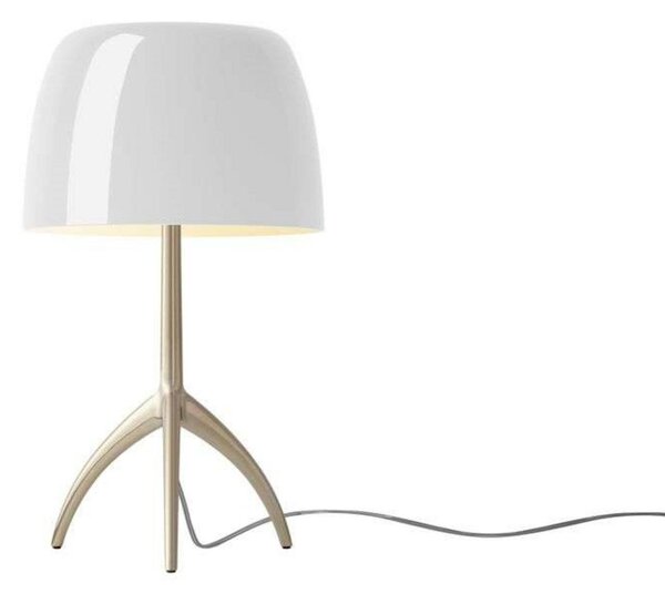 Stolové Lampa Foscarini, stmievateľné, Biela, Obývacia izba, Hliník