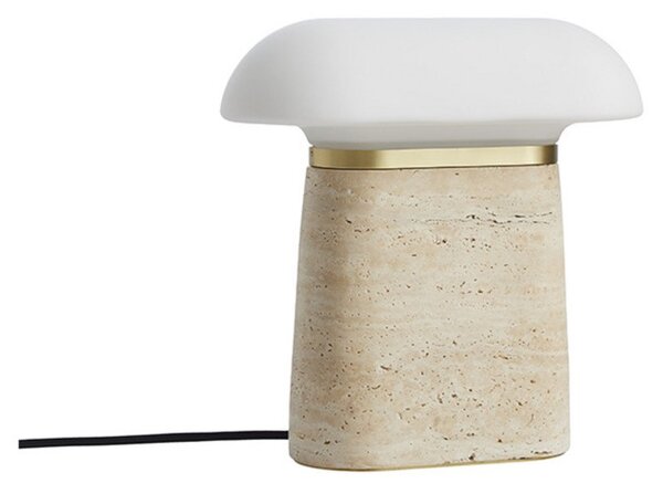 Stolové Lampa Woud, stmievateľné, Béžová, Obývacia izba, Kameň