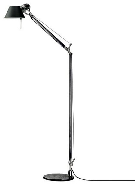 Stojacie Lampa Artemide, Čierna, Obývacia izba, Hliník, Dizajnový