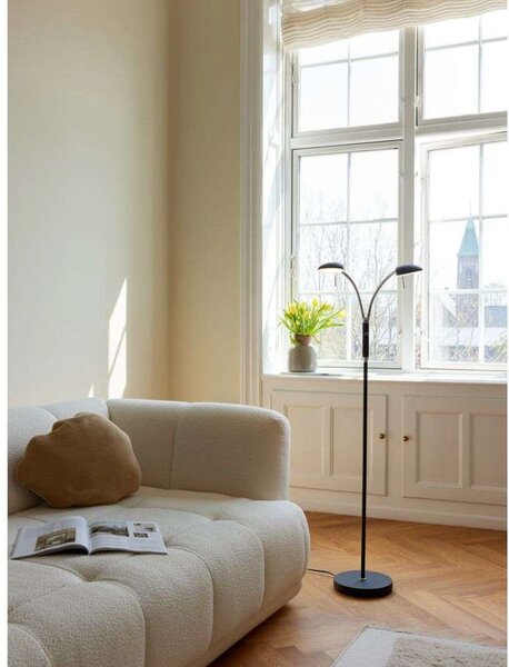 Stojacie Lampa Halo Design, stmievateľné, Biela, Obývacia izba, Kov