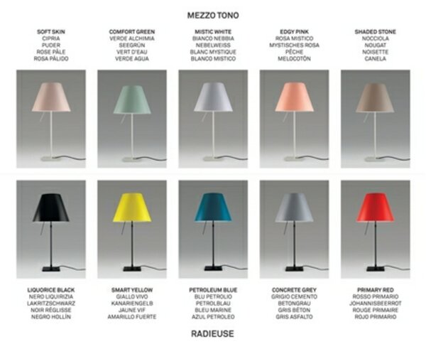 Stojacie Lampa Luceplan, Pudrová, Obývacia izba, Hliník