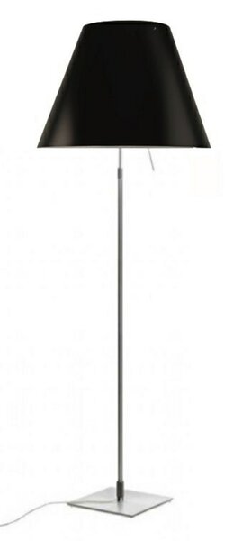 Stojacie Lampa Luceplan, Čierna, Obývacia izba, Hliník
