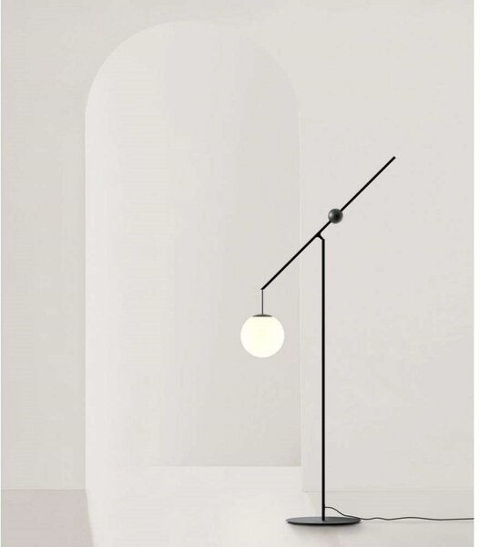 Stojacie Lampa Luceplan, Čierna, Obývacia izba, Kov