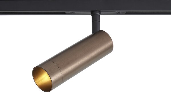 Moderný koľajnicový systém so 6 bodovými svetlami tmavý bronz 1-fázový - Slimline Uzzy