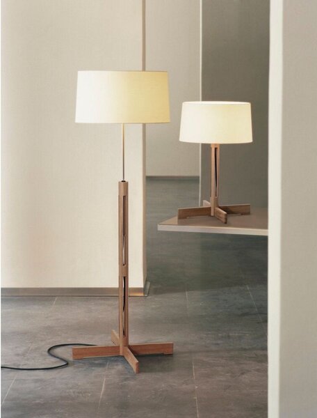 Stojacie Lampa Santa & Cole, stmievateľné, Biela, Obývacia izba, Drevo