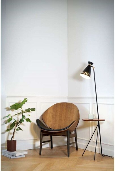 Stojacie Lampa Warm Nordic, Čierna, Obývacia izba, Kov, Vintage