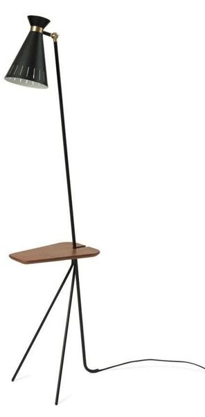 Stojacie Lampa Warm Nordic, Čierna, Obývacia izba, Kov, Vintage