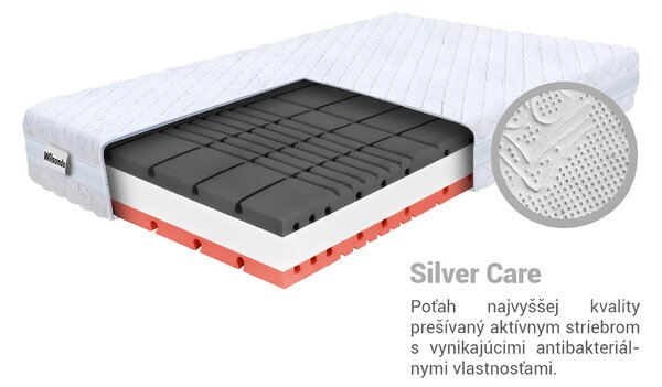 Wilsondo Penový matrac s vankúšom Amico 90x200x22 - poťah silver