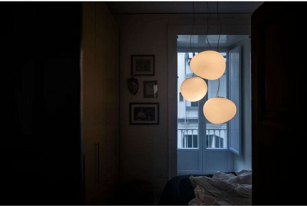 Závesné svietidlá Foscarini, stmievateľné, Biela, Obývacia izba, Sklo