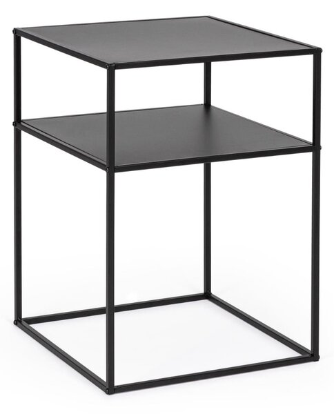 MUZZA Odkladací stolík 37.5 cm Qus čierny