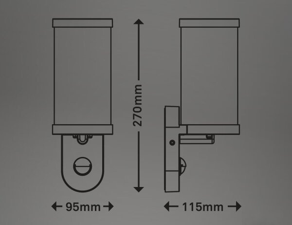 Briloner 3628-016 - Vonkajšie nástenné svietidlo 1xE27/12W/230V IP44 biela