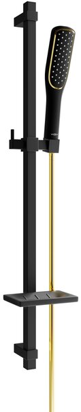 Mexen sprchový set DQ49, čierna/zlatá, 785494581-57