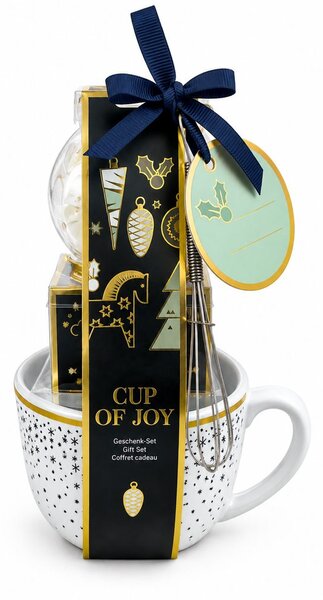 CUP OF JOY Veľký hrnček s čokoládou - modrá