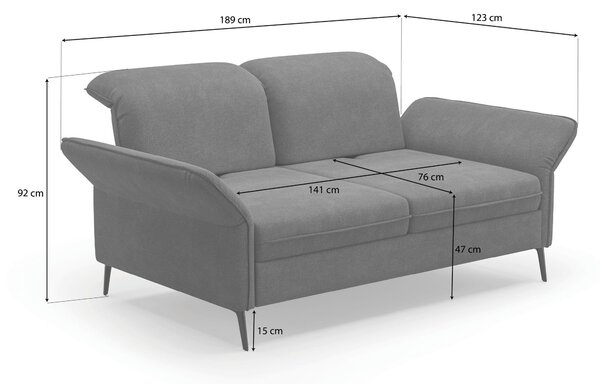 2,5-MIESTNA POHOVKA, textil, krémová Sit & More - Sedačky, Online Only