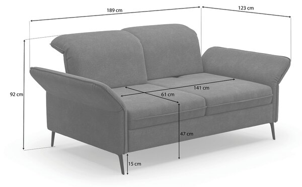 2,5-MIESTNA POHOVKA, textil, krémová Sit & More - Sedačky, Online Only