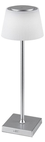 Rabalux 76013- LED Stmievateľná nabíjacia stolná lampa TAENA 4W/3,7V IP44 strieborná