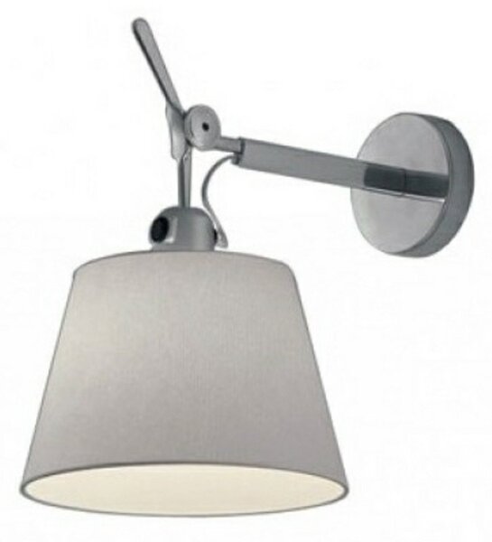 Nástenné Svietidlo Artemide, stmievateľné, Sivá, Obývacia izba, Tkanina / Textil
