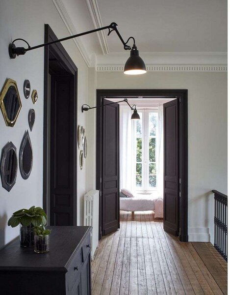 Nástenné Svietidlo Lampe Gras, Čierna, Obývacia izba, Kov