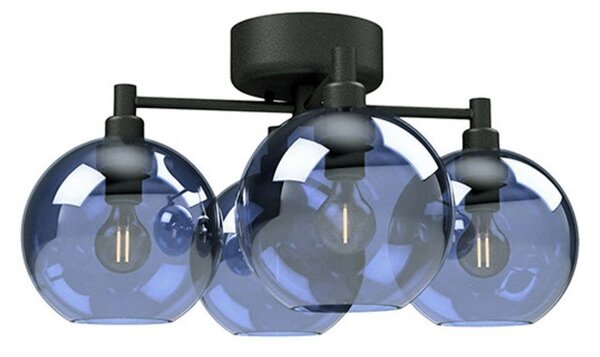 Stropné Lampa Belid, stmievateľné, Modrá, Obývacia izba, Sklo