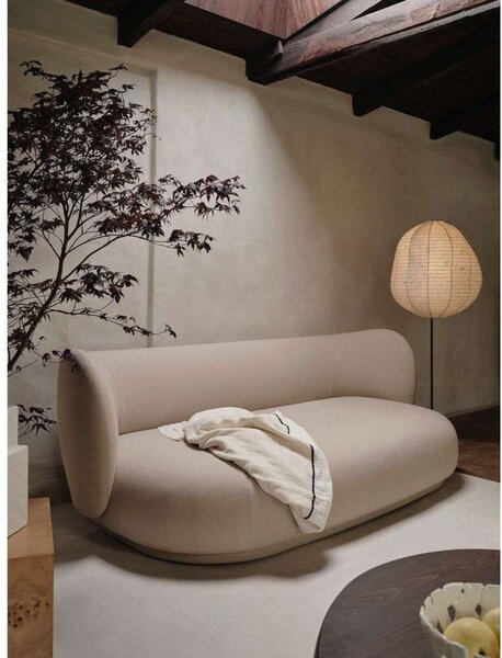 Stojacie Lampa ferm LIVING, Béžová, Obývacia izba, Papier / Kartón