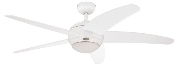 Stropný ventilátor Bendan s piatimi lopatkami, biely – Westinghouse Westinghouse, Bendan, Biela, Obývacia izba, Drevo, Moderný