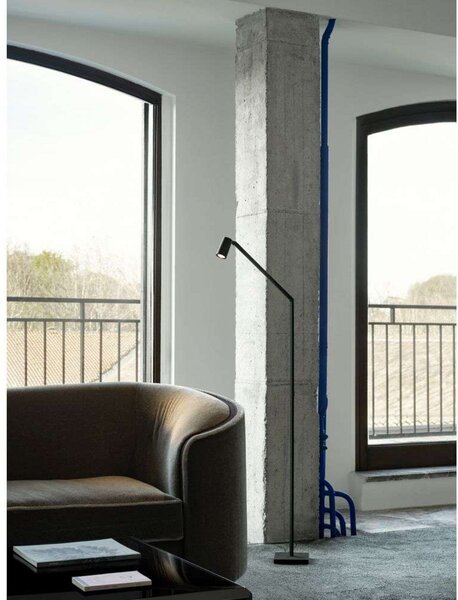Stojacie Lampa Nemo Lighting, stmievateľné, Čierna, Obývacia izba, Hliník