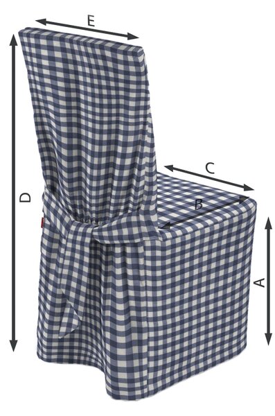 Návlek na stoličku farba produktu tmavomodrá látka vzorované