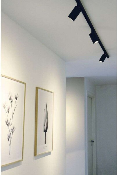 Stropné Lampa ANTIDARK, Čierna, Obývacia izba, Hliník
