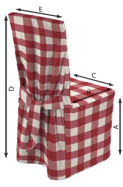 Návlek na stoličku farba produktu červená látka vzorované