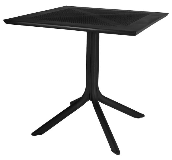 Dekorstudio Plastový záhradný stolík s UV ochranou 80 x 80 cm, čierny