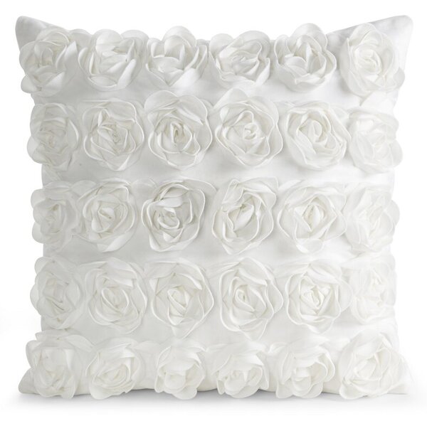Dekorstudio Zamatová obliečka na vankúš ROSES 1 45 x 45 cm - krémová