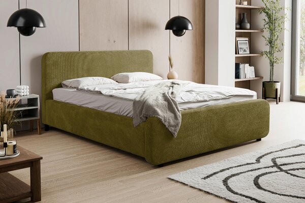 ČALÚNENÁ POSTEĽ, 180/200 cm, zelená MID.YOU - Online Only spálne, Online Only