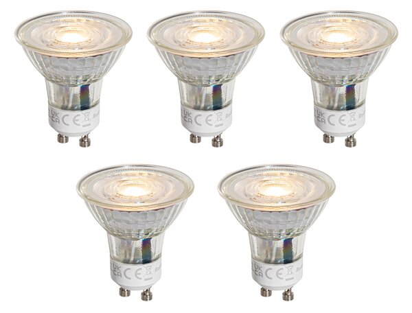 Sada 5 GU10 50 mm LED žiaroviek číra 1W 80 lm 2200K