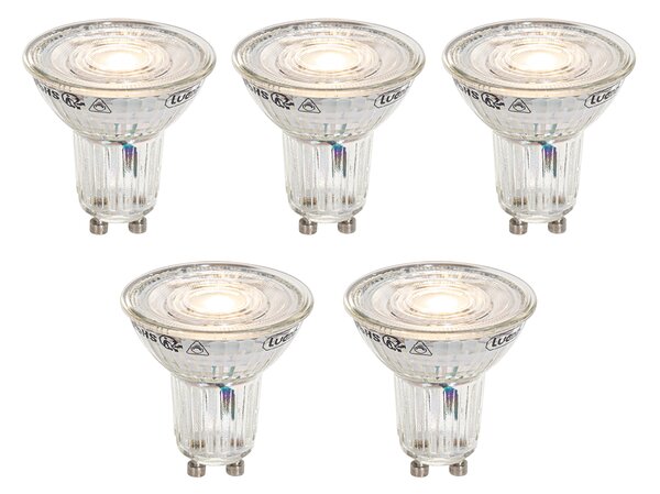 Sada 5 stmievateľných LED žiaroviek GU10 50 mm v Kelvinoch číra 4,9 W 400 lm 2200 – 3000 K