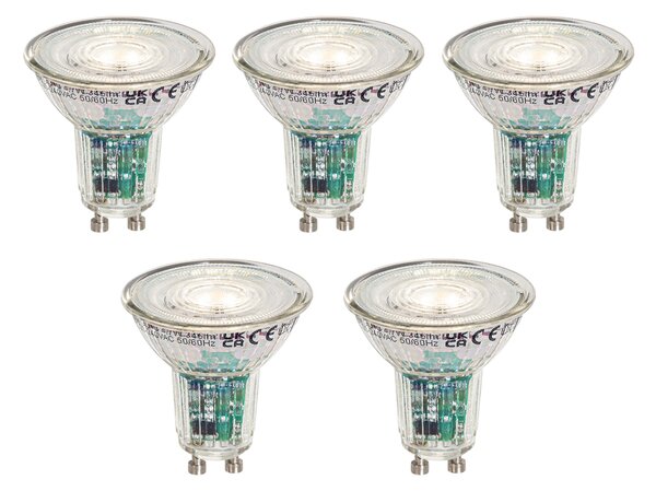 Sada 5 inteligentných LED žiaroviek GU10 50 mm číra 4,7 W 345 lm 2200 – 4000 K