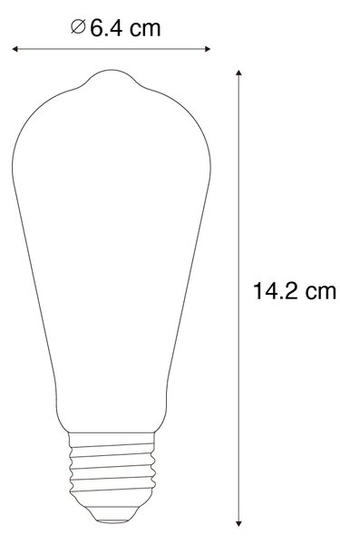 Sada 5 LED žiaroviek E27 Filament ST64 číra 4W 470 lm 2700K