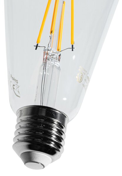 Sada 5 LED žiaroviek E27 Filament ST64 číra 4W 470 lm 2700K