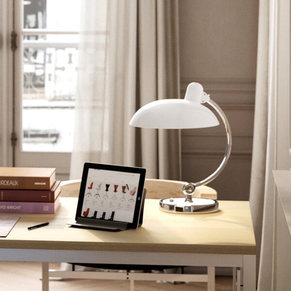 Stolové Lampa FRITZ HANSEN, Kaiser Idell 6631-T Luxus, Biela, Obývacia izba, Kov, Dizajnový
