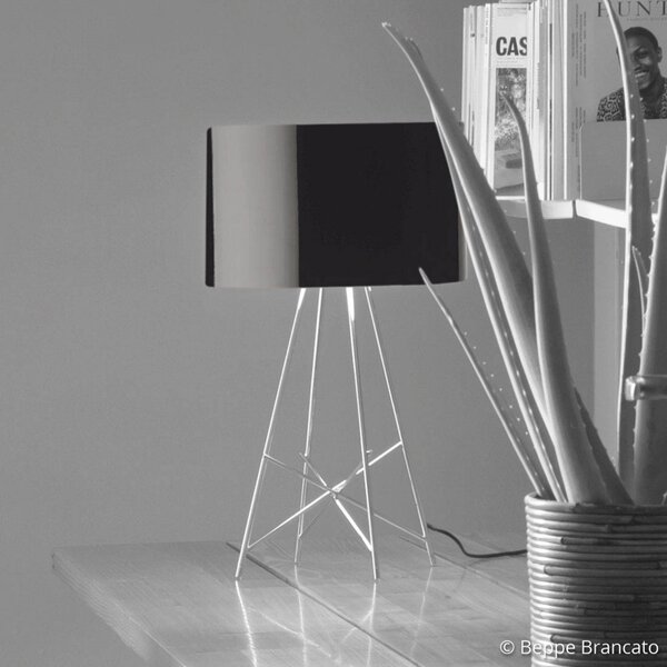 Stolové Lampa FLOS, RAY, stmievateľné, Čierna, Obývacia izba, Kov, Dizajnový